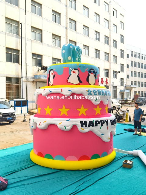 Customized Inflatable Pastel Cake Sculpture, Advertising Inflatable for Commercial Decoration & Photo Booth