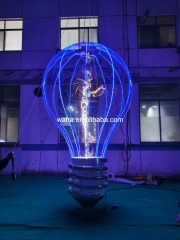Custom Printed Transparent Light Bulb Inflatable, Personalized Advertising Inflatable for Mall & Technology Event
