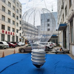 Custom Printed Transparent Light Bulb Inflatable, Personalized Advertising Inflatable for Mall & Technology Event