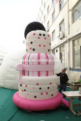 Customized Inflatable Polka Dot Tiered Cake Sculpture, Advertising Inflatable for Commercial Decoration & Photo Booth