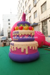 Custom Printed Colorful Cake Inflatable, Personalized Advertising Inflatable for Mall & Birthday Celebration