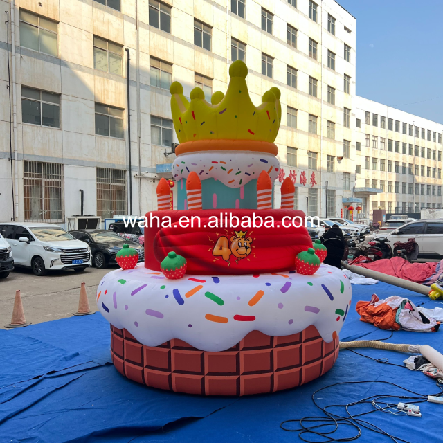 OEM Custom Tiered Cake Inflatable, Commercial Grade Advertising Inflatable for Bakery Brand & Birthday Event