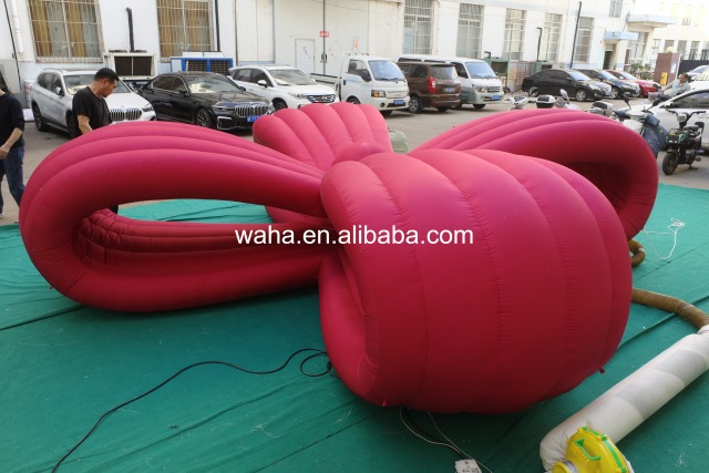 Professional Large LED Bow Sculpture, Premium Advertising Inflatable for Commercial Exhibition & Holiday Promotion