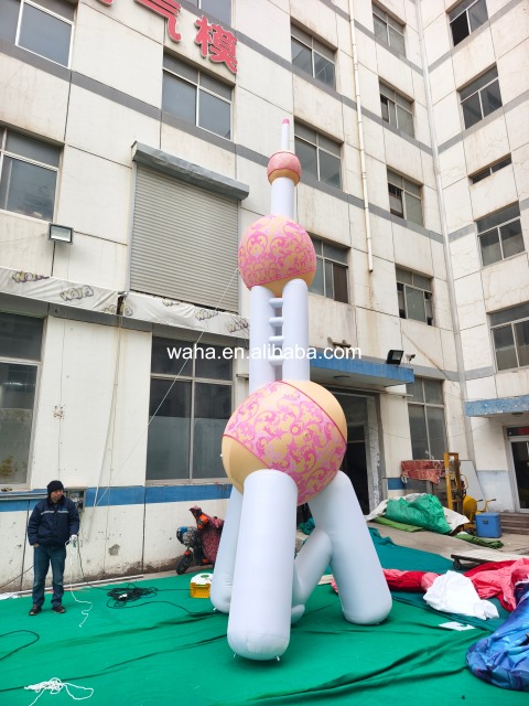 LED Landmark Building Inflatable Prop, Promotional Advertising Blow up Inflatable for Tourism & Festival