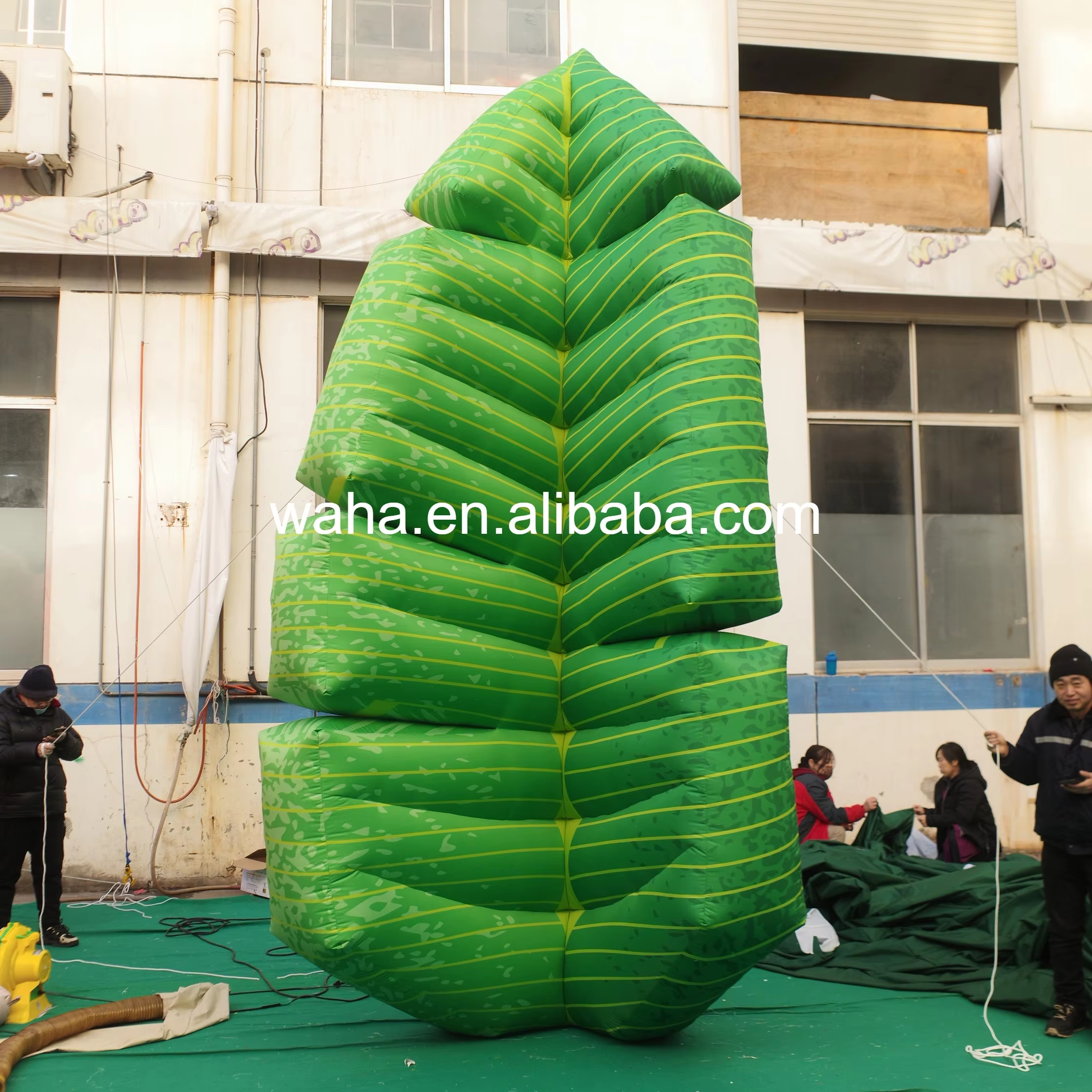 Green Leaf Wrapped Zongzi Inflatable Prop, Promotional Advertising Blow up Inflatable for Mall & Holiday