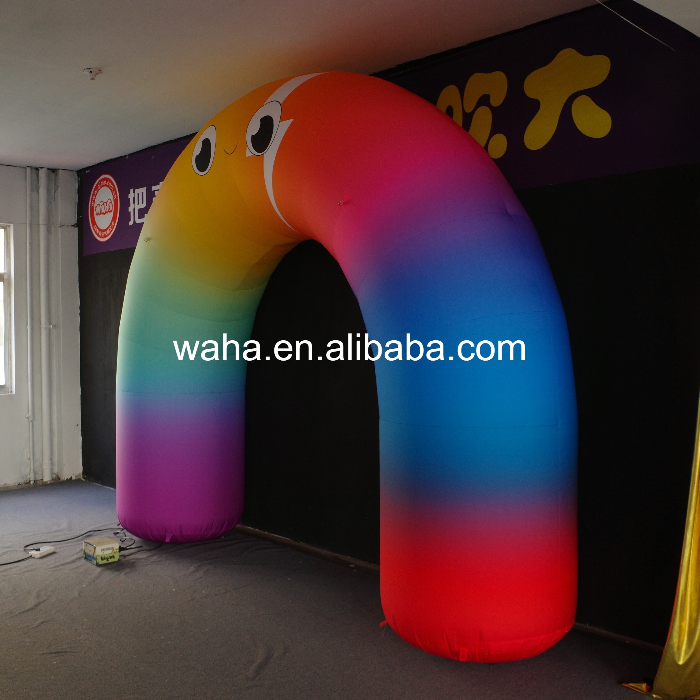 Custom Printed Cartoon Rainbow Inflatable Arch, Personalized Advertising Inflatable for Retail Event & Themed Party