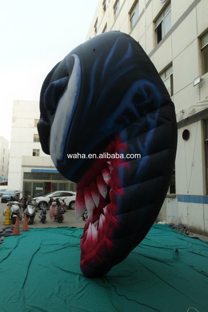 High Quality Realistic Venom Monster Mouth Inflatable, Heavy-Duty Advertising Inflatable for Long-Term Display