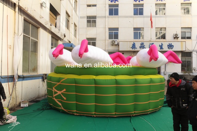 Professional Large Rabbit Zongzi Sculpture, Premium Advertising Inflatable for Commercial Exhibition & Cultural Promotion