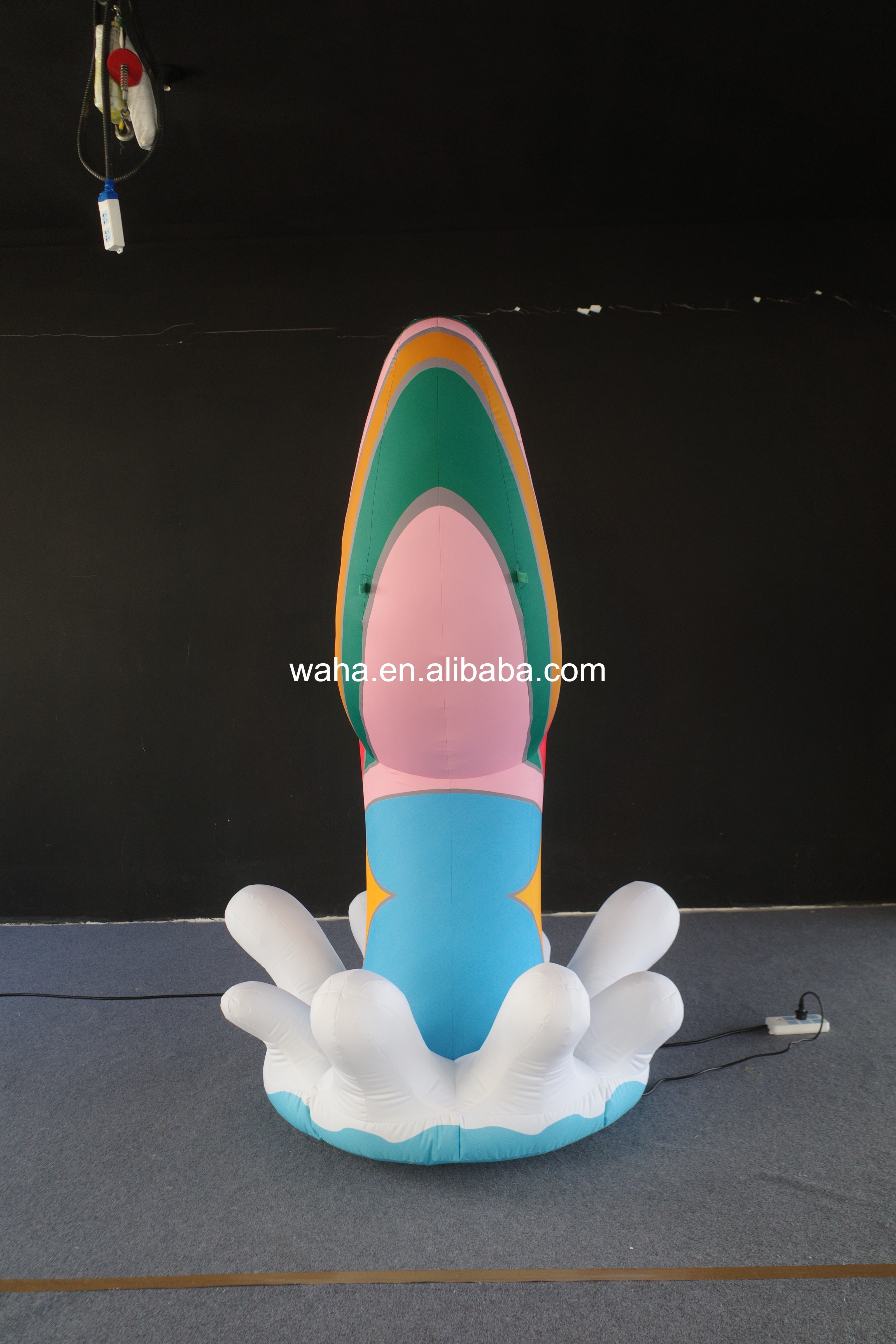 Giant Rainbow Whale Tail Inflatable for Summer Event Decor, Durable Advertising Inflatable