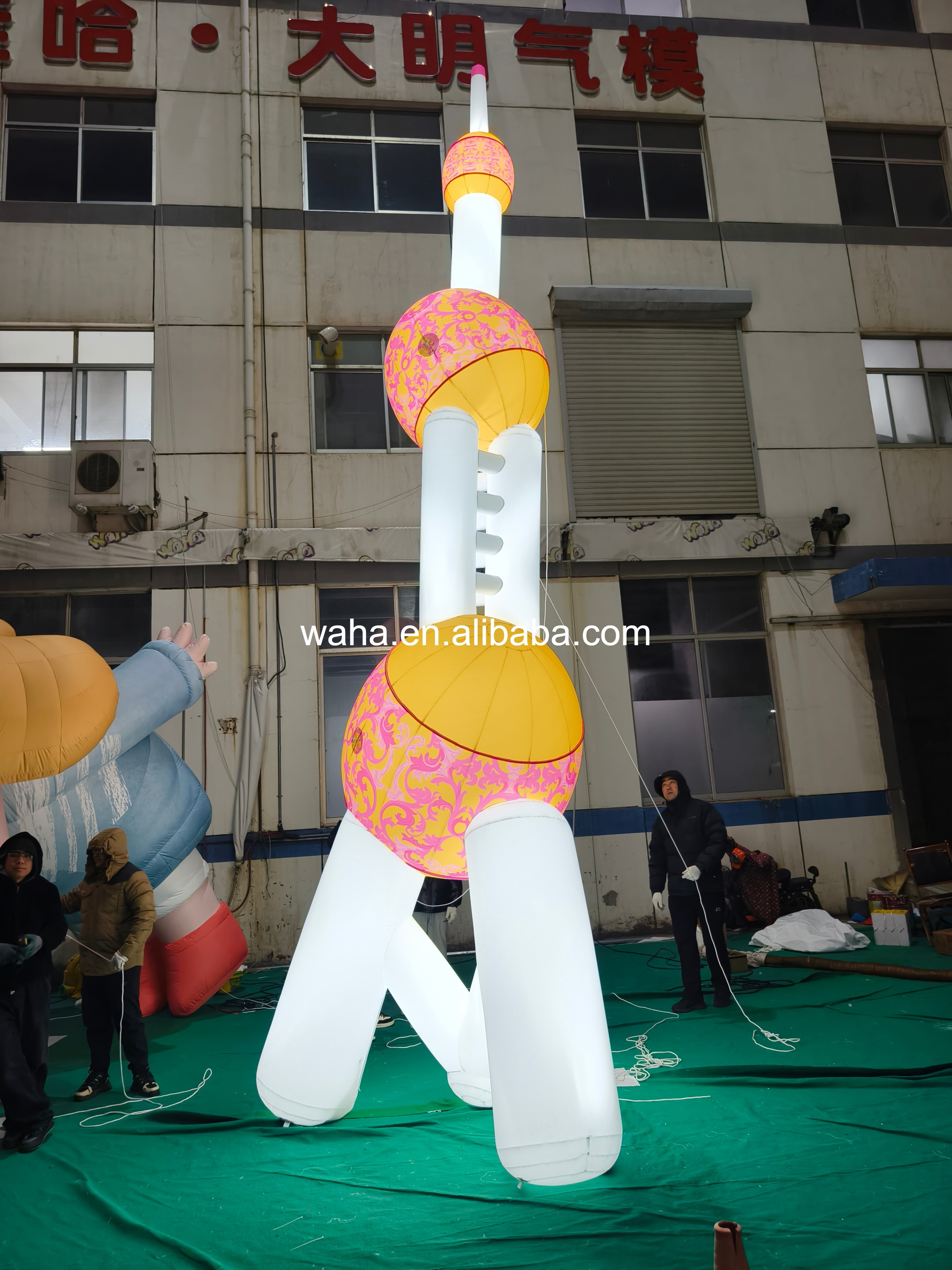 LED Landmark Building Inflatable Prop, Promotional Advertising Blow up Inflatable for Tourism & Festival