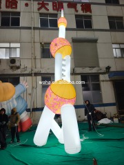 LED Landmark Building Inflatable Prop, Promotional Advertising Blow up Inflatable for Tourism & Festival