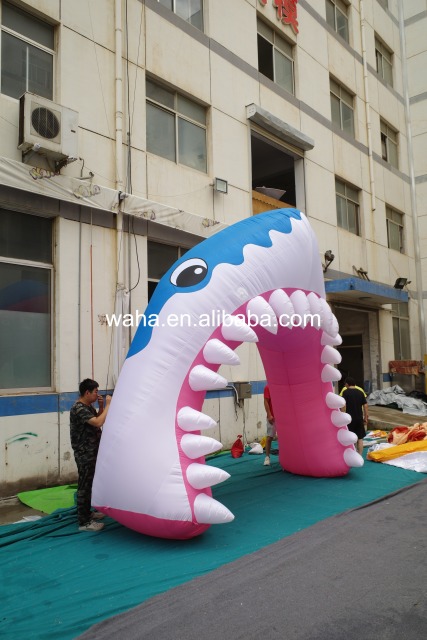 Customized Shark Mouth Inflatable Sculpture, Advertising Inflatable for Commercial Decoration & Photo Booth