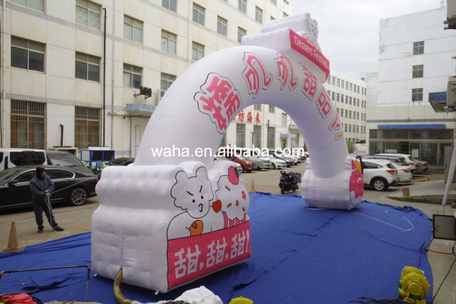 Premium Dessert Festival Themed Inflatable Arch, Long-Lasting Advertising Inflatable for Mall & Food Fair Display