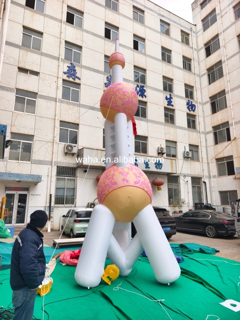 LED Landmark Building Inflatable Prop, Promotional Advertising Blow up Inflatable for Tourism & Festival