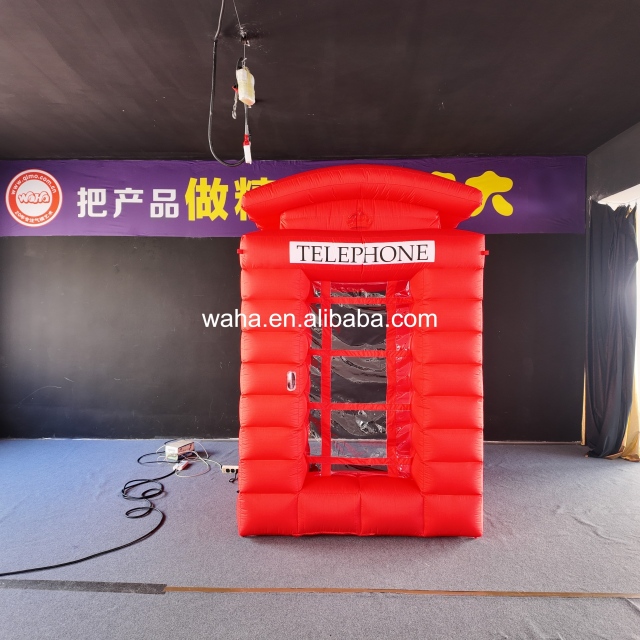 Professional Large London Style Phone Booth Sculpture, Premium Advertising Inflatable for Commercial Exhibition