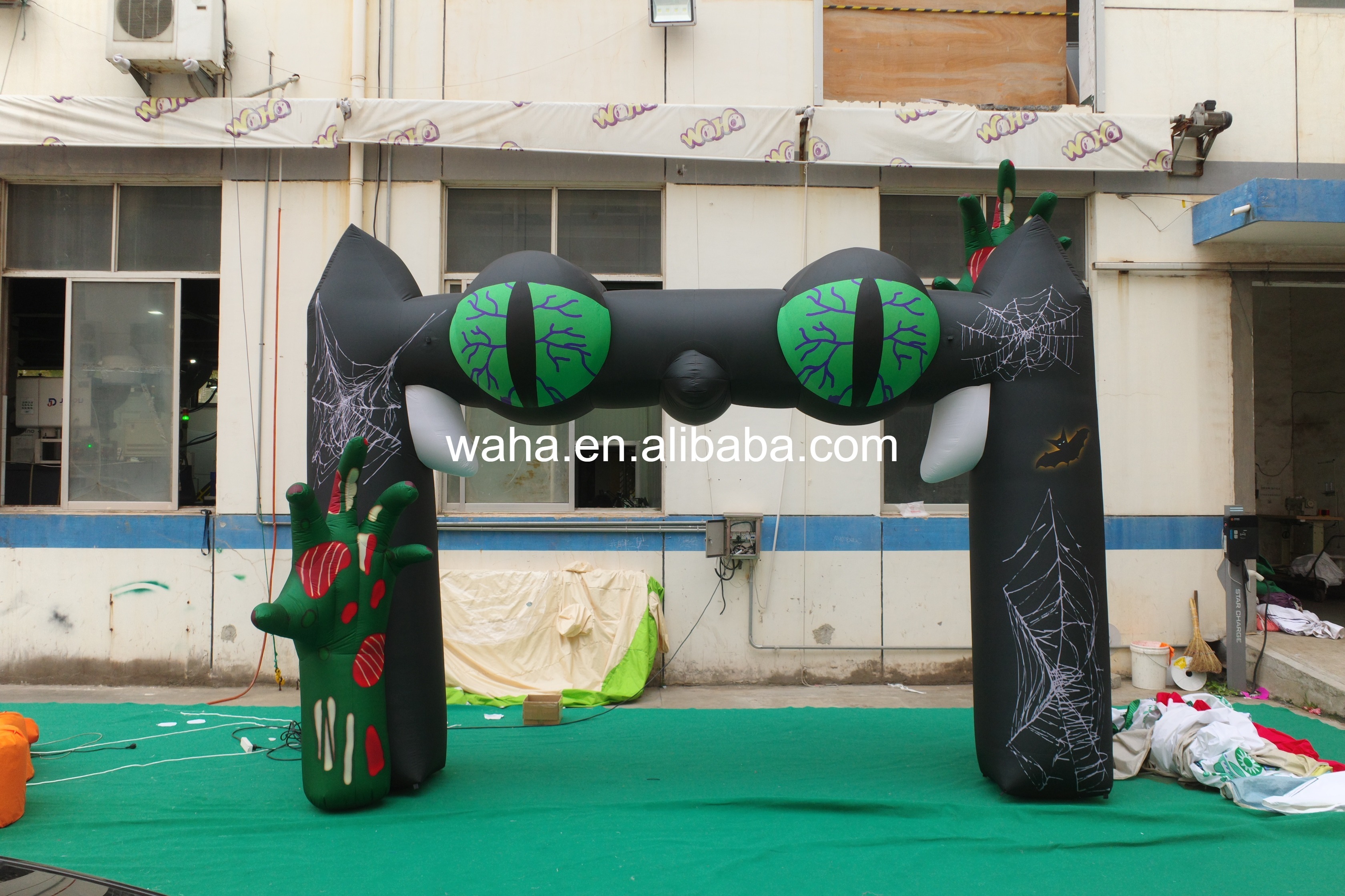 High Quality Scary Monster Eye Inflatable Arch, Heavy-Duty Advertising Inflatable for Long-Term Halloween Display