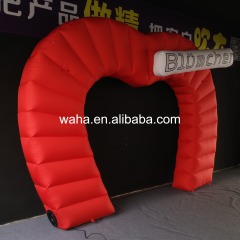 Red Heart Shaped Inflatable Arch with Daisy, Durable Advertising Inflatable for Wedding & Party Entrance
