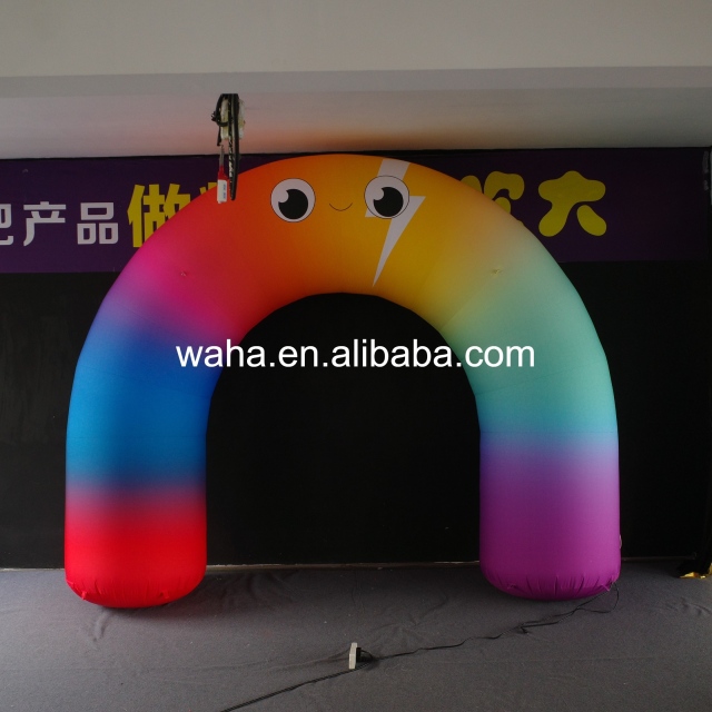 Custom Printed Cartoon Rainbow Inflatable Arch, Personalized Advertising Inflatable for Retail Event & Themed Party