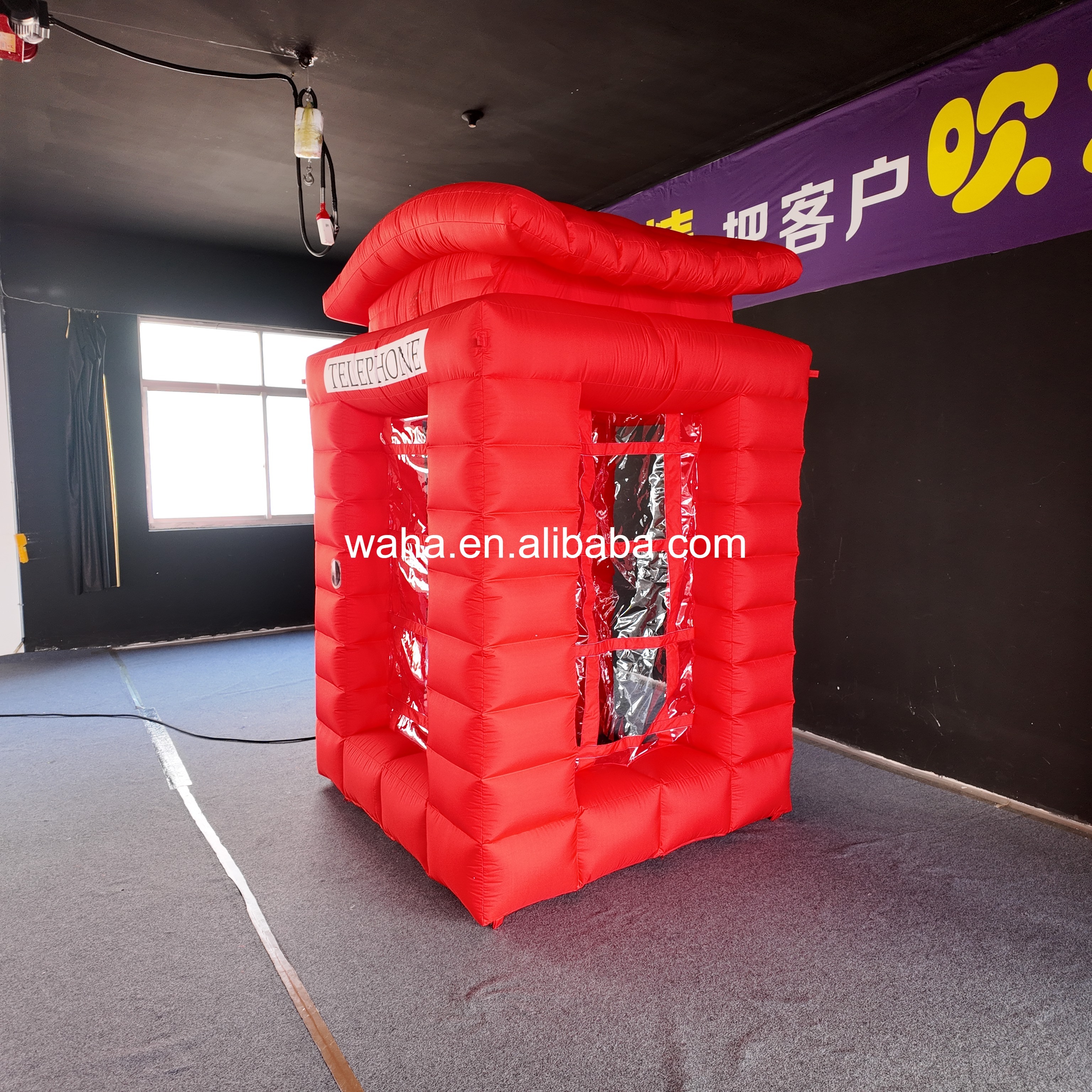 Professional Large London Style Phone Booth Sculpture, Premium Advertising Inflatable for Commercial Exhibition