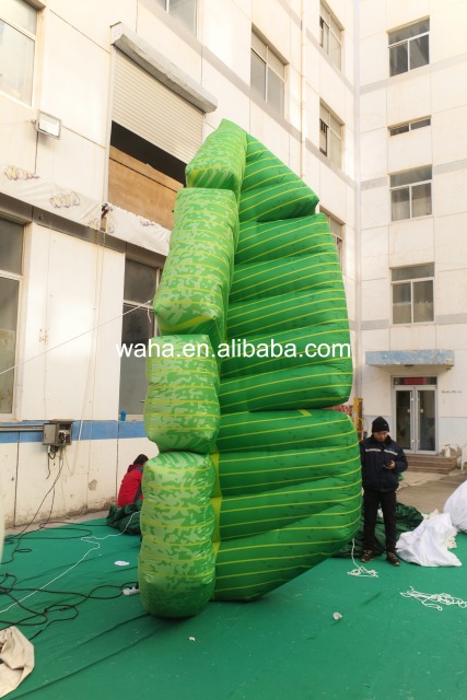Green Leaf Wrapped Zongzi Inflatable Prop, Promotional Advertising Blow up Inflatable for Mall & Holiday