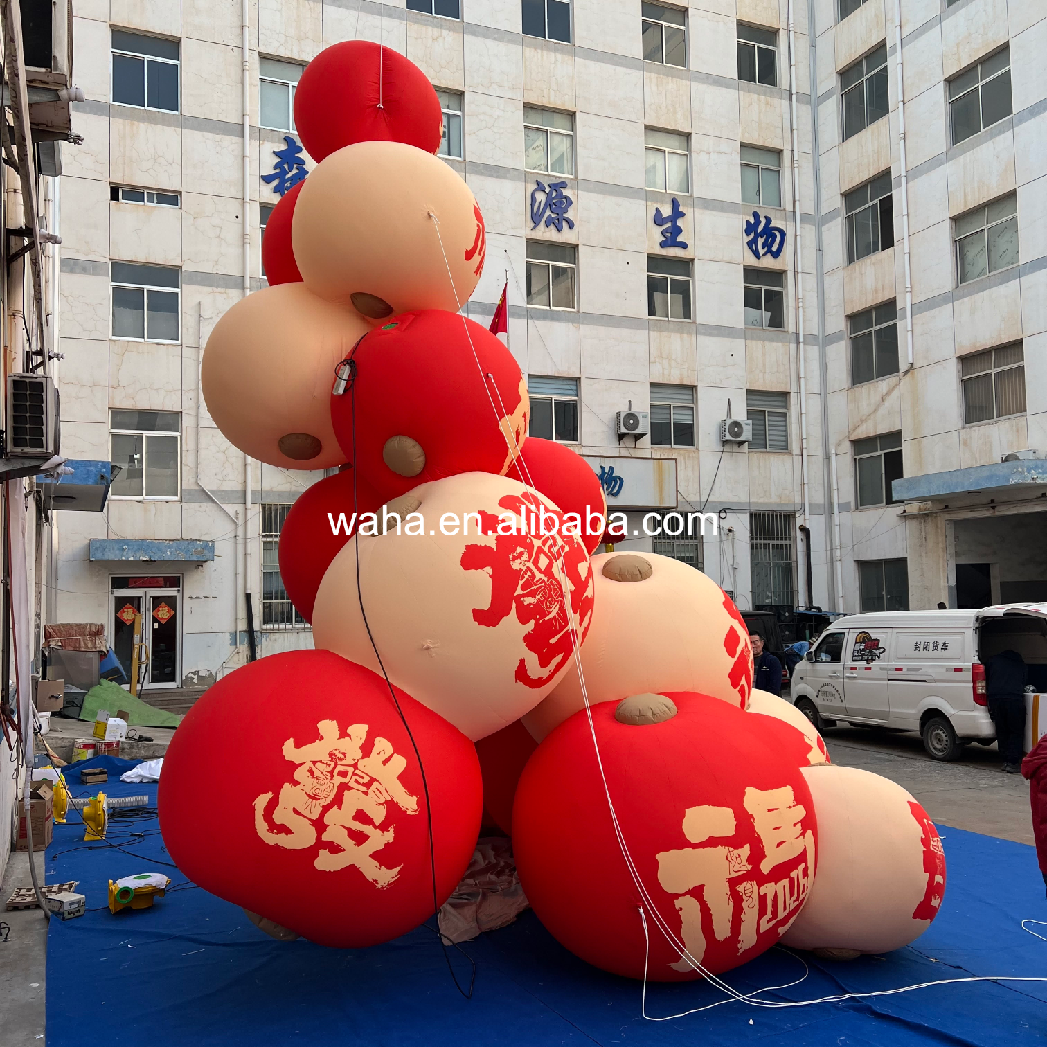 Custom Printed Lucky Apple Inflatable, Personalized Advertising Inflatable for New Year Event & Retail Campaign