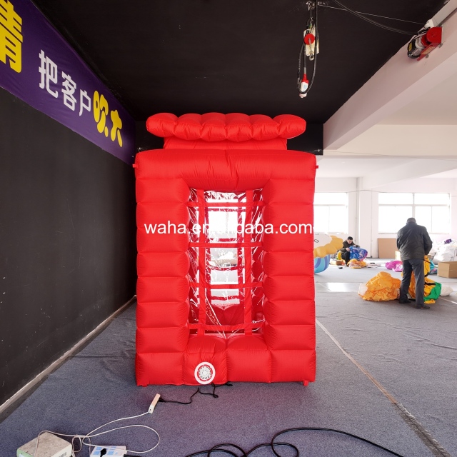 Professional Large London Style Phone Booth Sculpture, Premium Advertising Inflatable for Commercial Exhibition