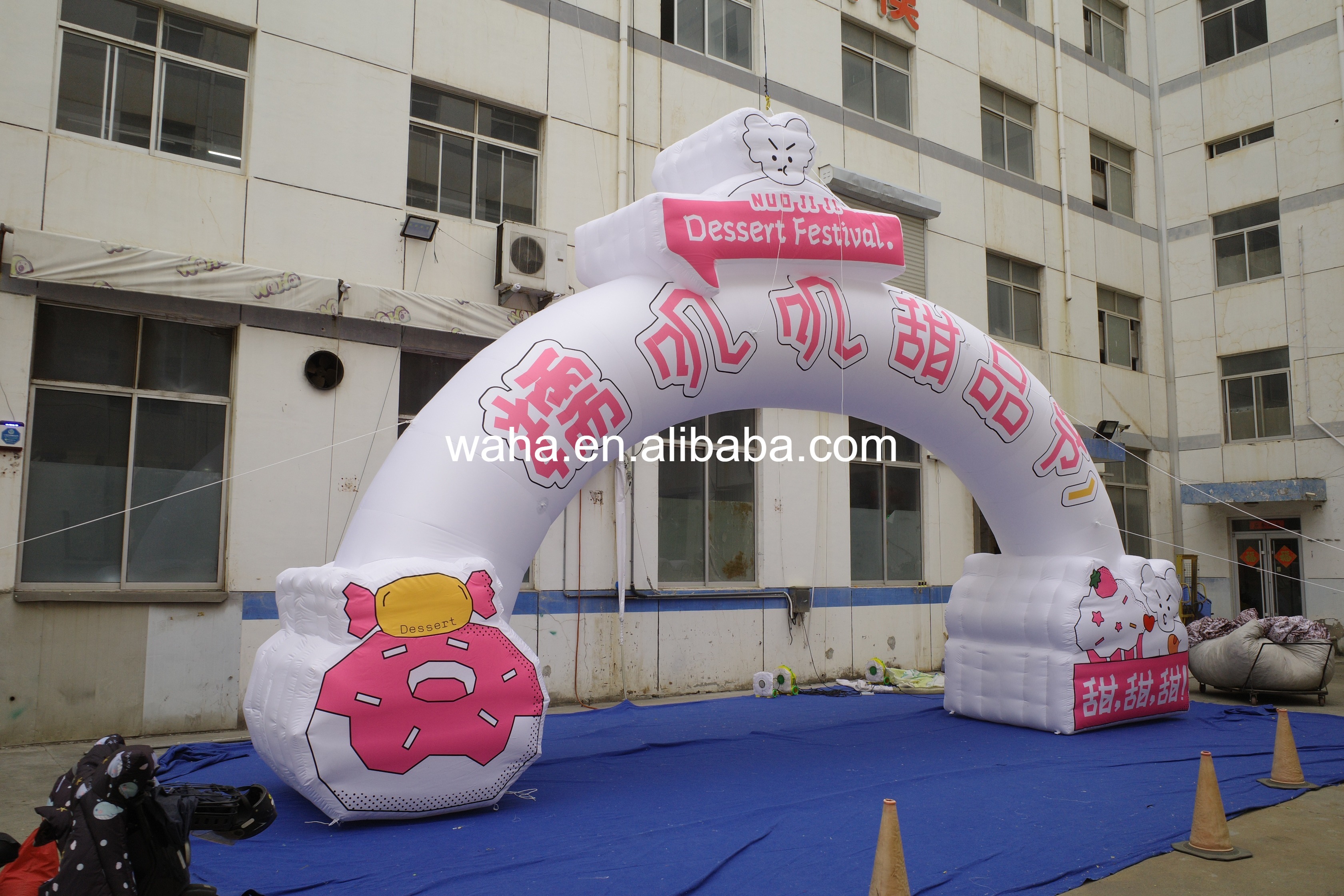 Premium Dessert Festival Themed Inflatable Arch, Long-Lasting Advertising Inflatable for Mall & Food Fair Display