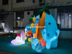 Glowing Beach-Themed Inflatable Arch, Advertising Inflatable for Commercial Decoration & Photo Booth