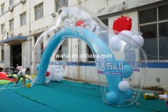 Premium Summer Themed Transparent Inflatable Arch, Long-Lasting Advertising Inflatable for Mall Displays & Summer Festivals