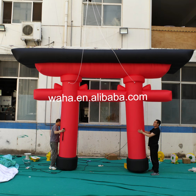 Premium Japanese Torii Gate Inflatable Arch, Long-Lasting Advertising Inflatable for Mall Displays & Themed Events