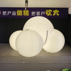 White LED Inflatable Sphere Sculptures, Advertising Inflatable for Commercial Decoration & Photo Booth
