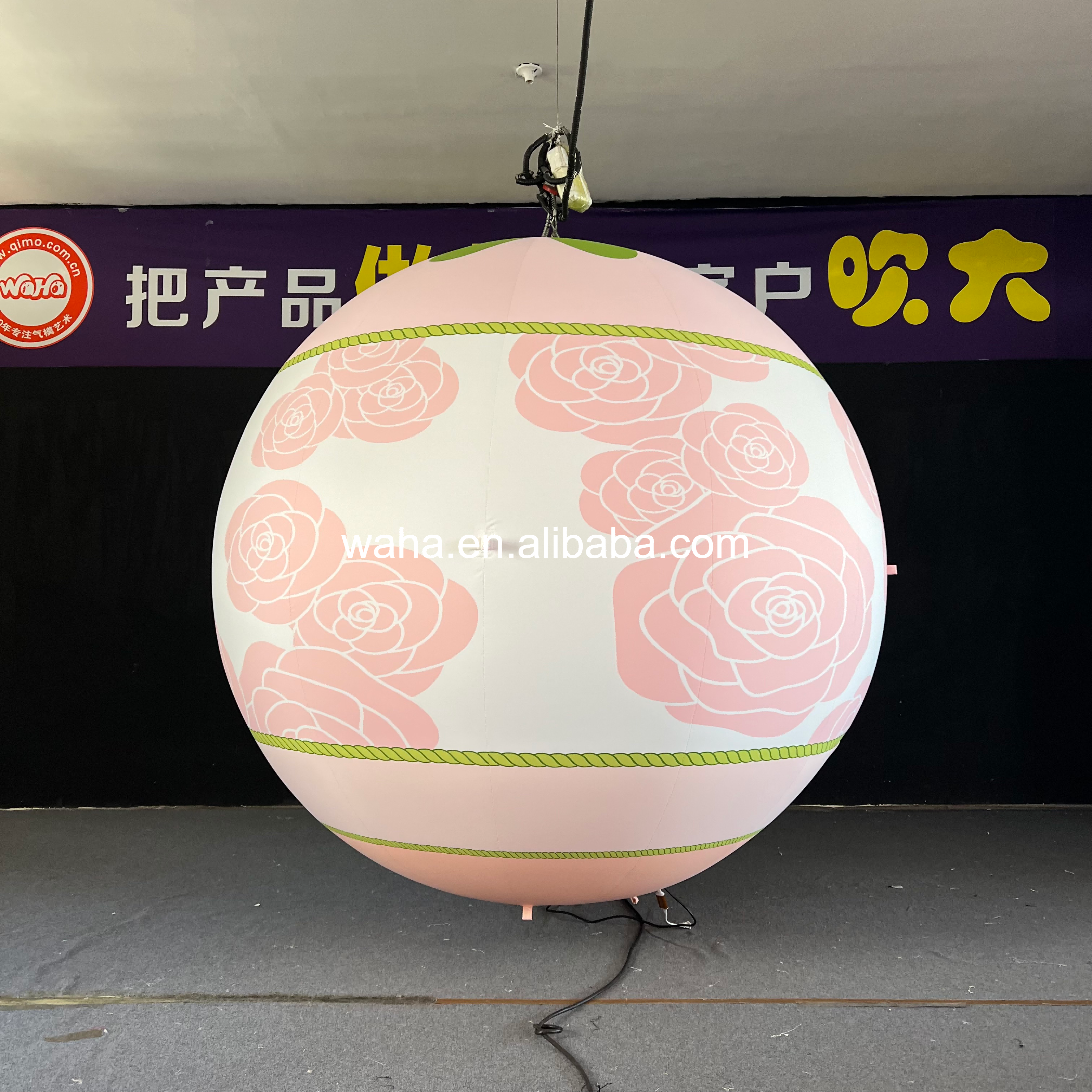High Quality LED Light-Up Floral Inflatable Ball, Heavy-Duty Advertising Inflatable for Long-Term Indoor/Outdoor Use