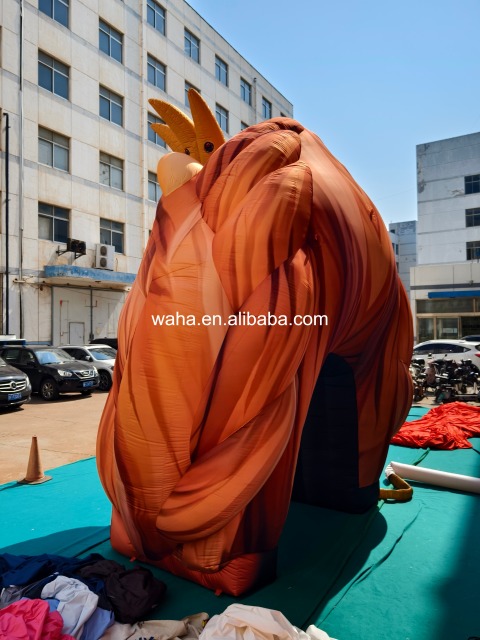 Custom Printed Lion Head Inflatable Tunnel, Personalized Advertising Inflatable for Retail Promotions & Animal Themed Campaigns