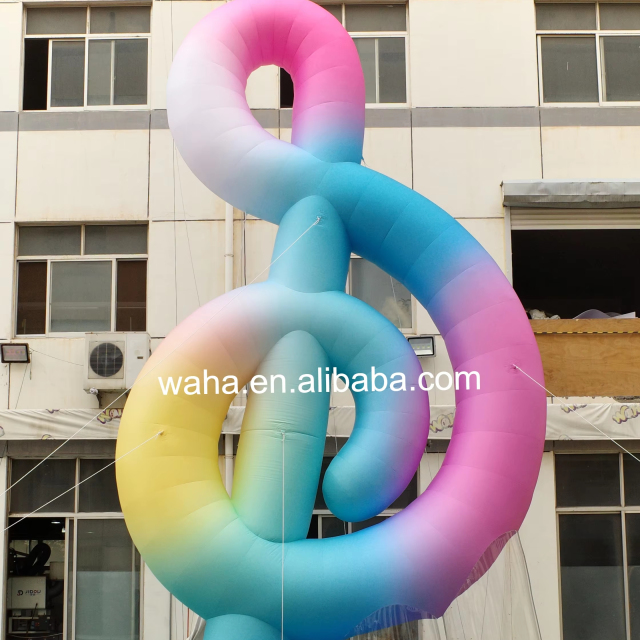 Custom Printed Rainbow Music Note Inflatable, Personalized Advertising Inflatable for Concerts & Brand Activations