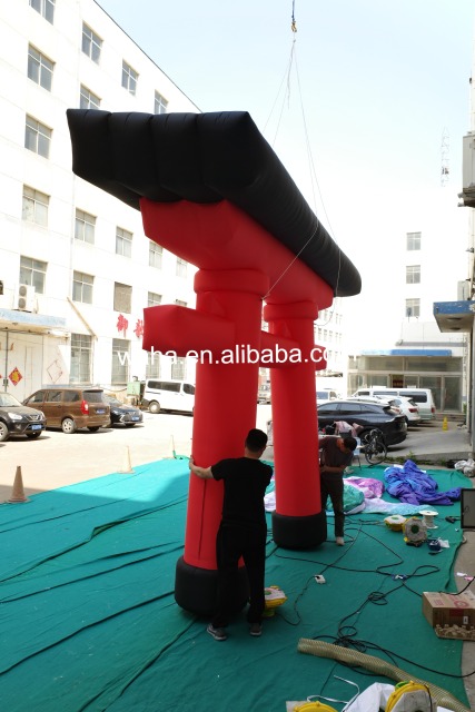 Premium Japanese Torii Gate Inflatable Arch, Long-Lasting Advertising Inflatable for Mall Displays & Themed Events
