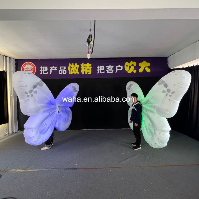 Wholesale Large LED Angel Wing Inflatable, Bulk Advertising Inflatable for Themed Parties & Night Markets