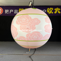High Quality LED Light-Up Floral Inflatable Ball, Heavy-Duty Advertising Inflatable for Long-Term Indoor/Outdoor Use