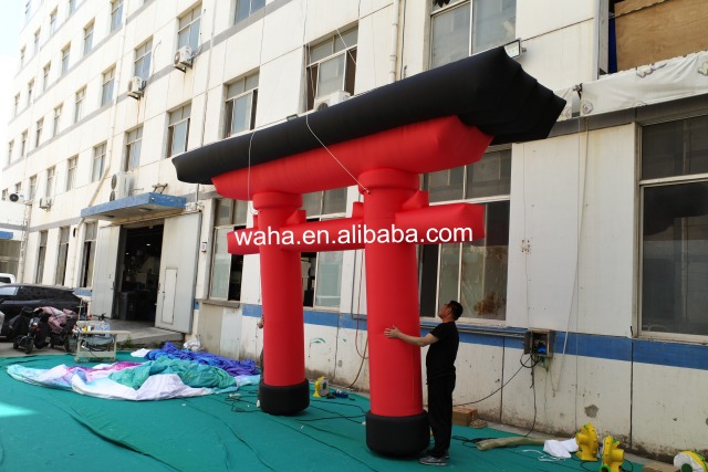Premium Japanese Torii Gate Inflatable Arch, Long-Lasting Advertising Inflatable for Mall Displays & Themed Events