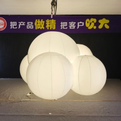 White LED Inflatable Sphere Sculptures, Advertising Inflatable for Commercial Decoration & Photo Booth