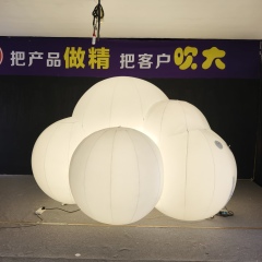 White LED Inflatable Sphere Sculptures, Advertising Inflatable for Commercial Decoration & Photo Booth