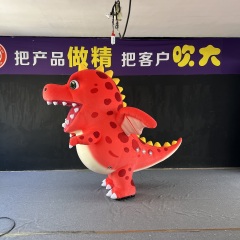 Cartoon Red Dinosaur Inflatable Mascot, Durable Advertising Inflatable for Theme Parks & Children's Events