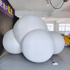 White LED Inflatable Sphere Sculptures, Advertising Inflatable for Commercial Decoration & Photo Booth