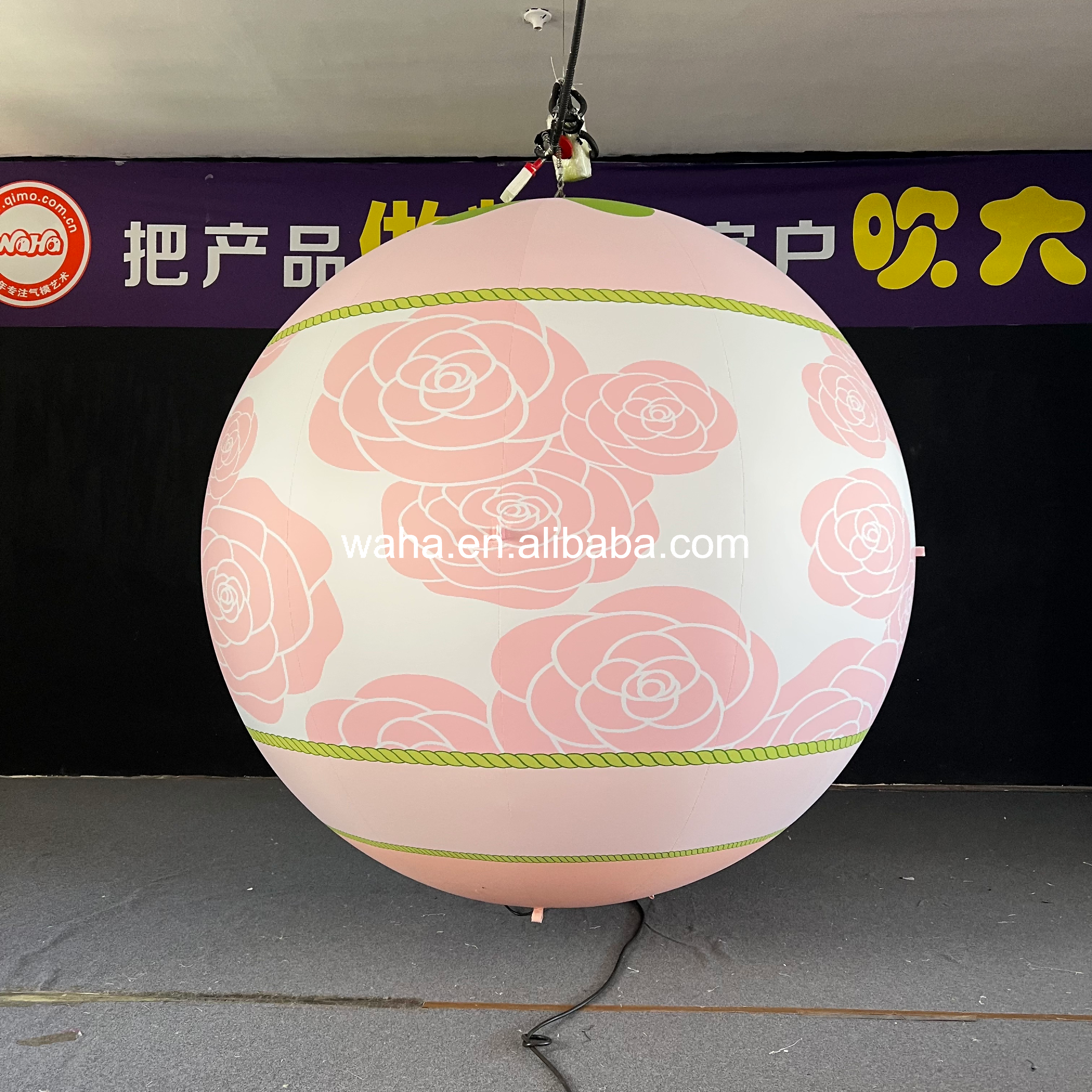 High Quality LED Light-Up Floral Inflatable Ball, Heavy-Duty Advertising Inflatable for Long-Term Indoor/Outdoor Use