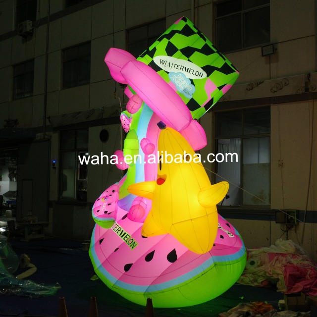 Colorful Cartoon Fruit Themed Inflatable, Promotional Advertising Blow up Inflatable for Mall Activations & Parties