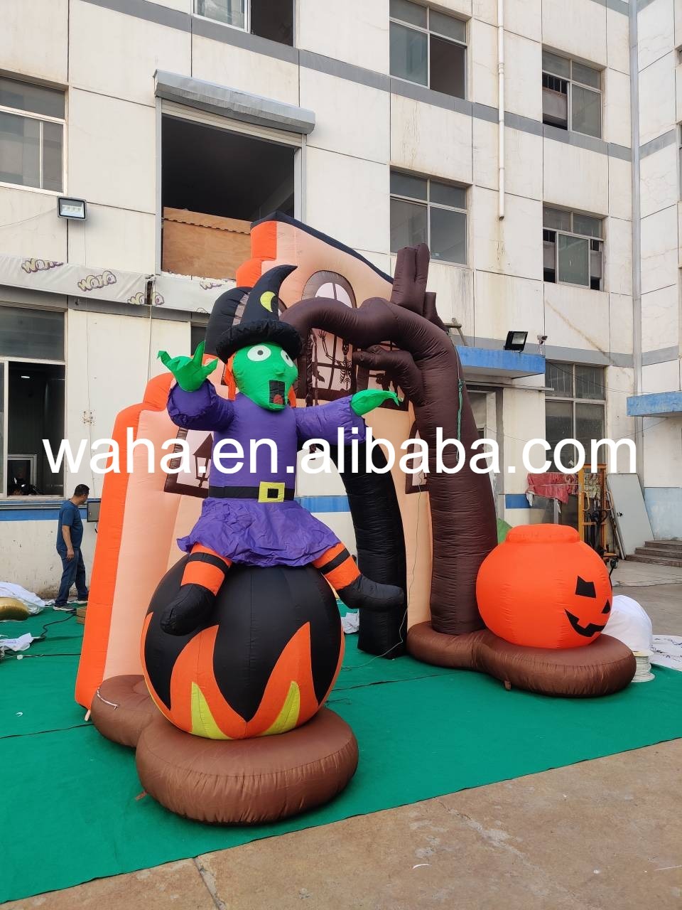 High Quality Halloween Witch & Haunted House Inflatable Arch, Heavy-Duty Advertising Inflatable for Long-Term Outdoor Use