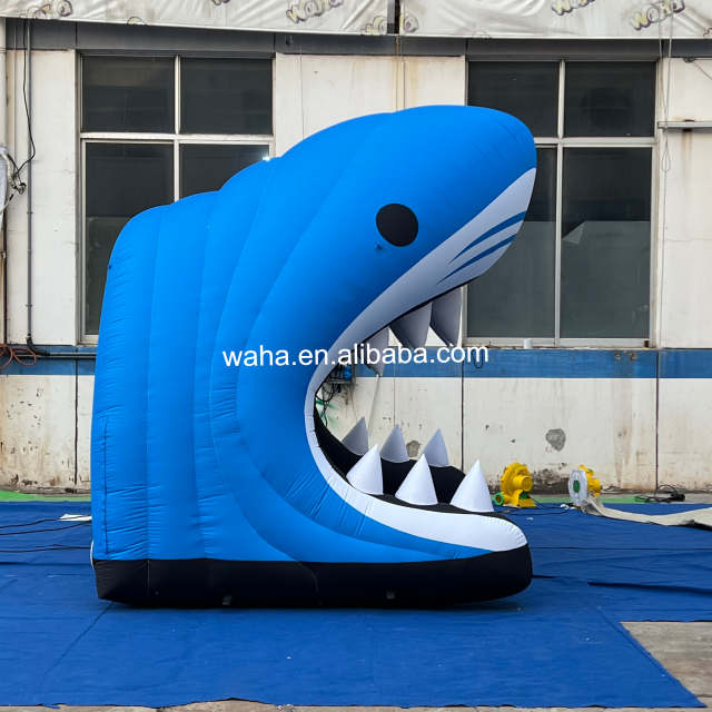 Custom Printed Shark Head Inflatable, Personalized Advertising Inflatable for Ocean Festivals & Retail Campaigns