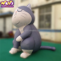 Cute Chubby Cat Inflatable Sculpture, Promotional Advertising Blow up Inflatable for Themed Cafes & Festivals