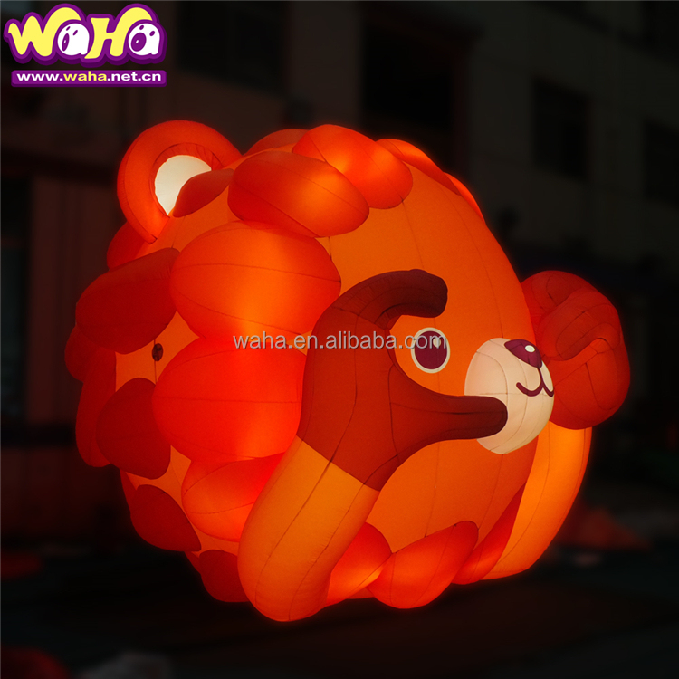 Customized Inflatable Cartoon Inflatable Lion Mascot Outdoor Advertising