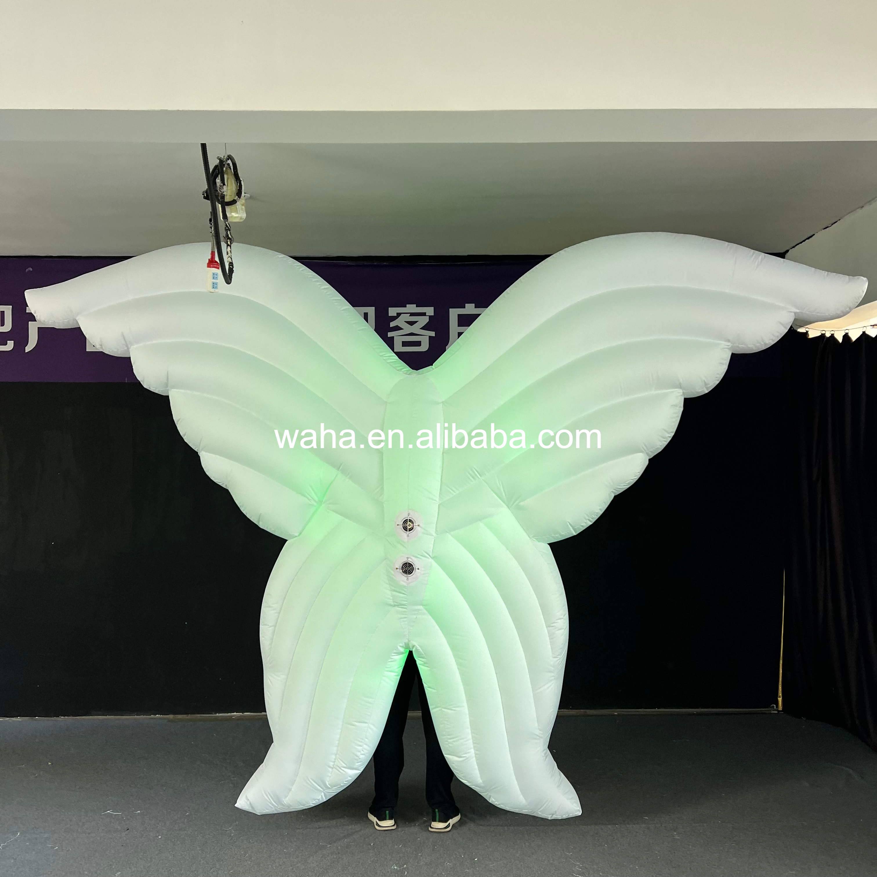 LED Light-Up Angel Wings Inflatable, Durable Advertising Inflatable for Weddings & Art Installations