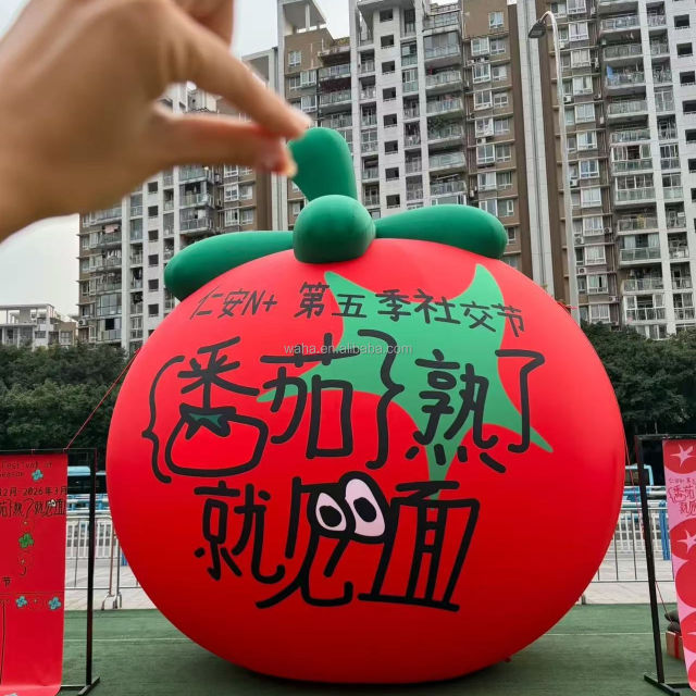 Cute Inflatable Tomato Cartoon Inflatable Vegetable Model for Advertising Inflatables
